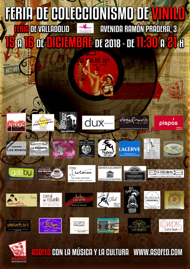 Feria del Coleccionismo de Vinilo. 15 y 16 de diciembre. Feria de Valladolid.
