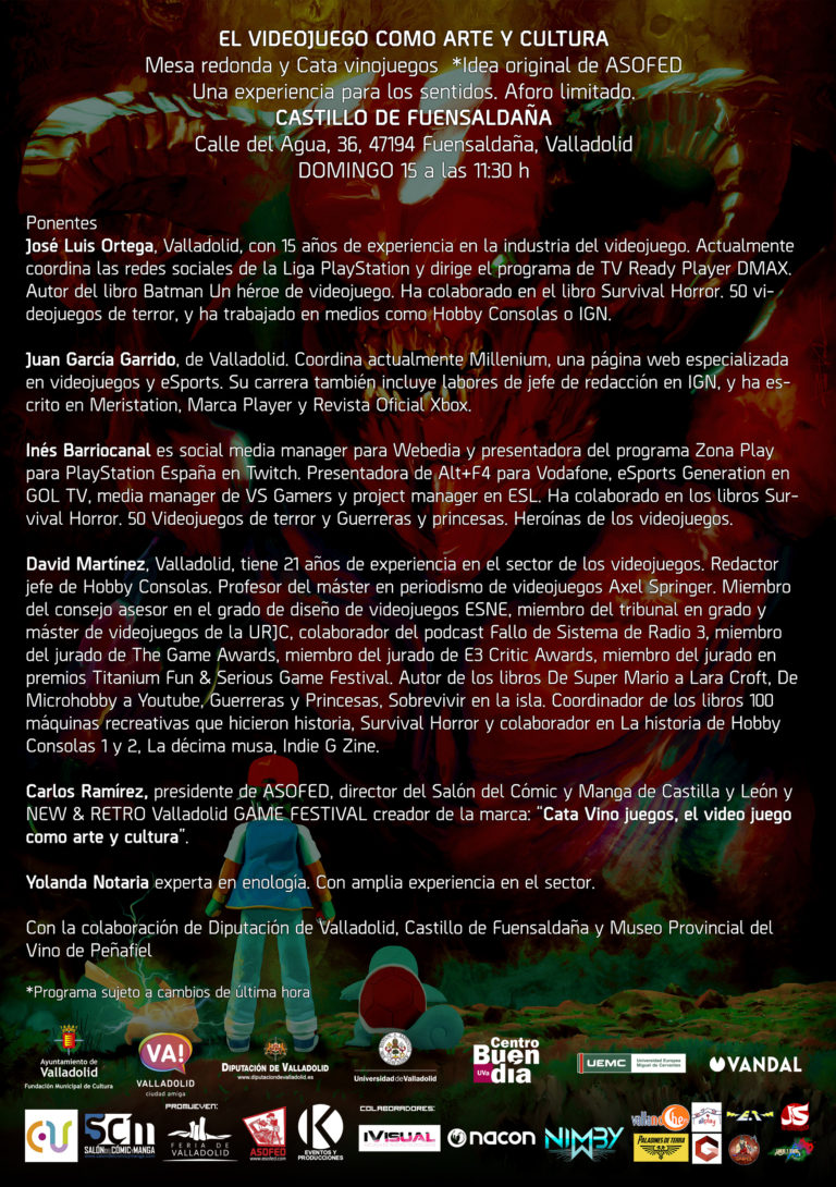 NEW & RETRO Valladolid GAME FESTIVAL 2019. Castillo de Fuensaldaña. El vídeojuego como arte y cultura.