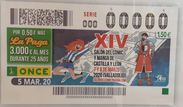 XIV Salón del Cómic y Manga de Castilla y León. Cupón ONCE conmemorativo